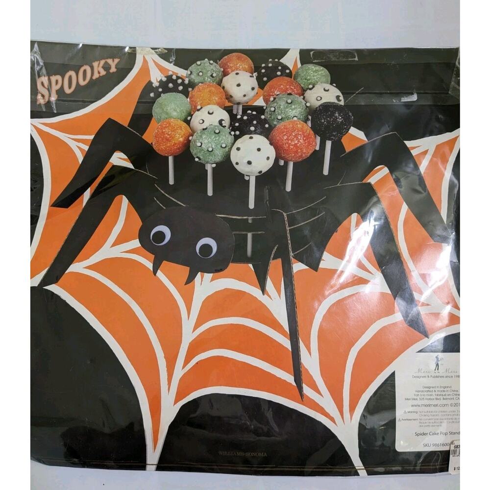 Williams Sonoma Halloween Spider Cake Pop Stand Cakes New Party Celebration